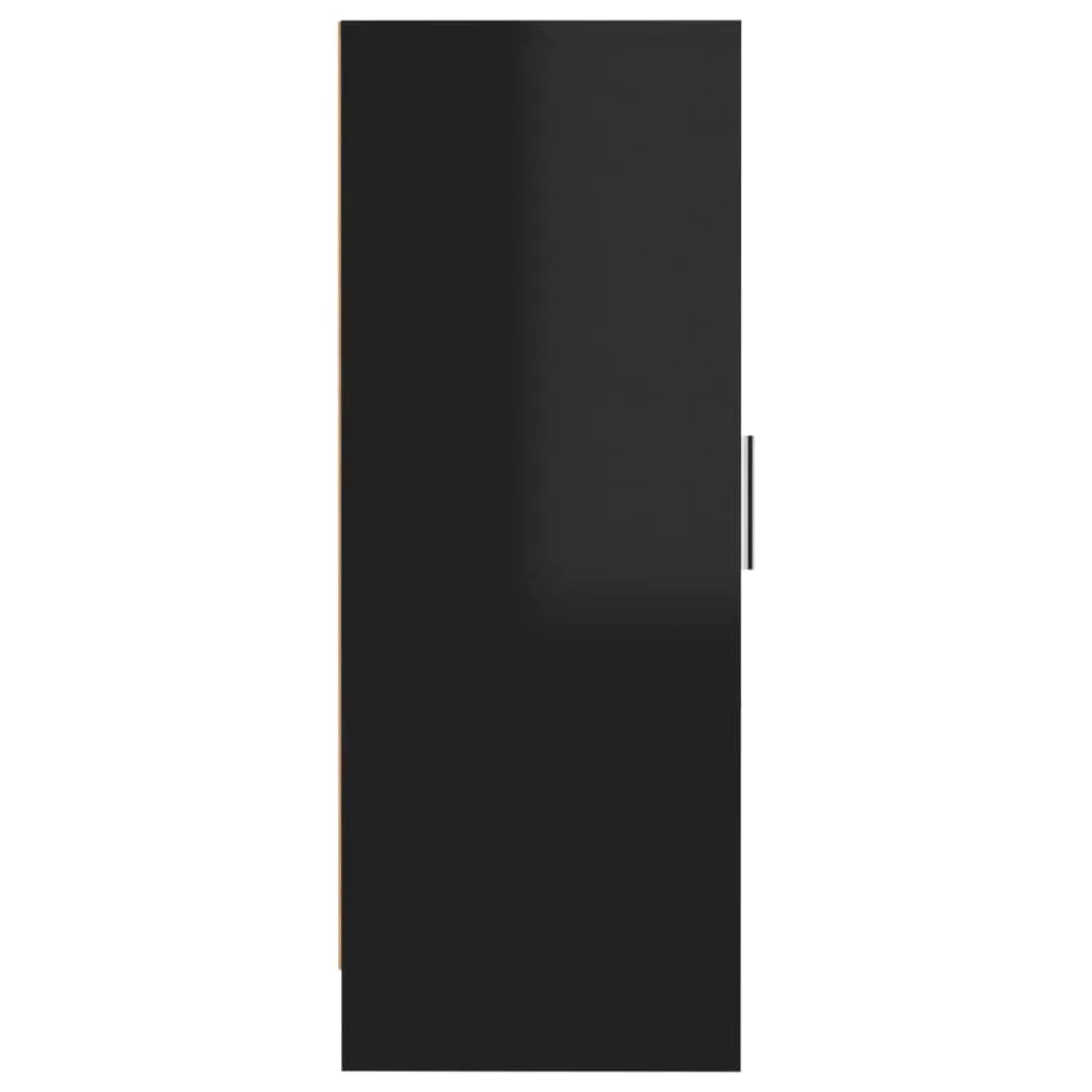 Shoe Cabinet High Gloss Black 32x35x92 cm Chipboard